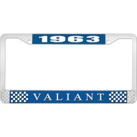 1963 VALIANT LICENSE PLATE FRAME - BLUE