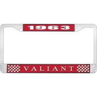1963 VALIANT LICENSE PLATE FRAME - RED