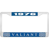 1976 VALIANT LICENSE PLATE FRAME - BLUE