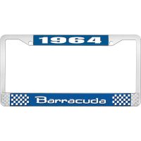 1964 BARRACUDA LICENSE PLATE FRAME - BLUE