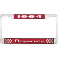 1964 BARRACUDA LICENSE PLATE FRAME - RED