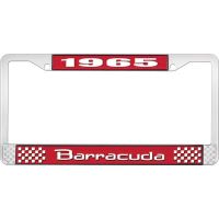 1965 BARRACUDA LICENSE PLATE FRAME - RED
