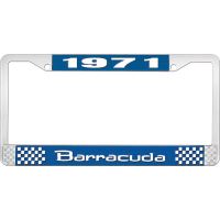 1971 BARRACUDA LICENSE PLATE FRAME - BLUE