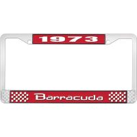 1973 BARRACUDA LICENSE PLATE FRAME - RED