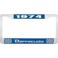 1974 BARRACUDA LICENSE PLATE FRAME - BLUE
