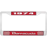 1974 BARRACUDA LICENSE PLATE FRAME - RED
