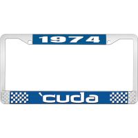 1974 'CUDA LICENSE PLATE FRAME - BLUE