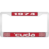 1974 'CUDA LICENSE PLATE FRAME - RED
