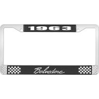 1963 BELVEDERE LICENSE PLATE FRAME - BLACK