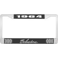 1964 BELVEDERE LICENSE PLATE FRAME - BLACK