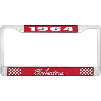 1964 BELVEDERE LICENSE PLATE FRAME - RED