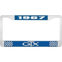 1967 GTX LICENSE PLATE FRAME - BLUE