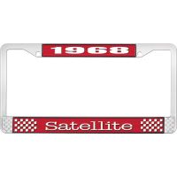 1968 SATELLITE LICENSE PLATE FRAME - RED