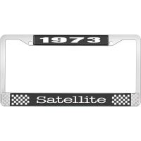 1973 SATELLITE LICENSE PLATE FRAME - BLACK