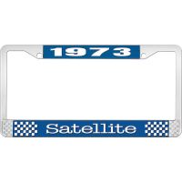 1973 SATELLITE LICENSE PLATE FRAME - BLUE