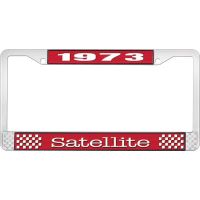 1973 SATELLITE LICENSE PLATE FRAME - RED