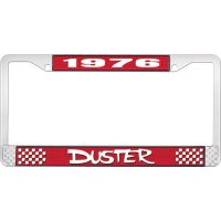 1976 DUSTER LICENSE PLATE FRAME - RED