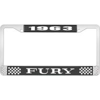1963 FURY LICENSE PLATE FRAME - BLACK