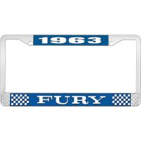 1963 FURY LICENSE PLATE FRAME - BLUE