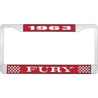 1963 FURY LICENSE PLATE FRAME - RED