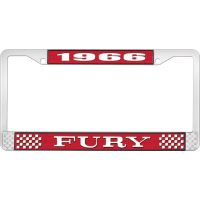 1966 FURY LICENSE PLATE FRAME - RED