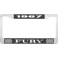 1967 FURY LICENSE PLATE FRAME - BLACK