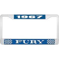 1967 FURY LICENSE PLATE FRAME - BLUE