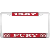 1967 FURY LICENSE PLATE FRAME - RED
