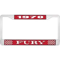 1970 FURY LICENSE PLATE FRAME - RED