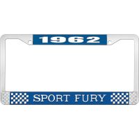 1962 SPORT FURY LICENSE PLATE FRAME - BLUE