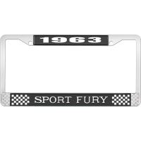 1963 SPORT FURY LICENSE PLATE FRAME - BLACK