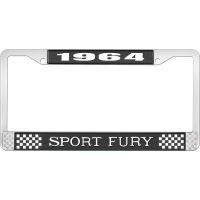 1964 SPORT FURY LICENSE PLATE FRAME - BLACK