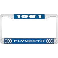 1961 PLYMOUTH LICENSE PLATE FRAME - BLUE