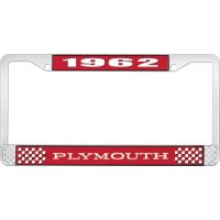1962 PLYMOUTH LICENSE PLATE FRAME - RED