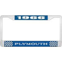 1966 PLYMOUTH LICENSE PLATE FRAME - BLUE