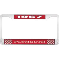 1967 PLYMOUTH LICENSE PLATE FRAME - RED
