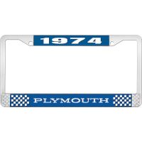 1974 PLYMOUTH LICENSE PLATE FRAME - BLUE