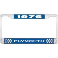 1976 PLYMOUTH LICENSE PLATE FRAME - BLUE