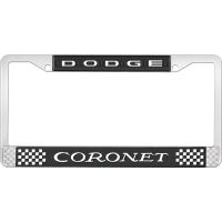 DODGE CORONET LICENSE PLATE FRAME - BLACK