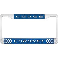 DODGE CORONET LICENSE PLATE FRAME - BLUE
