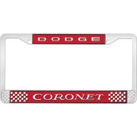 DODGE CORONET LICENSE PLATE FRAME - RED