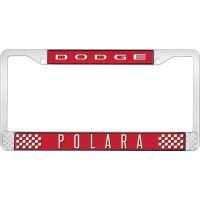 DODGE POLARA LICENSE PLATE FRAME - RED