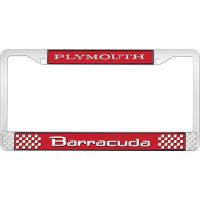 PLYMOUTH BARRACUDA LICENSE PLATE FRAME - RED
