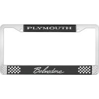 PLYMOUTH BELVEDERE LICENSE PLATE FRAME - BLACK