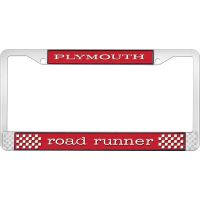 PLYMOUTH ROAD RUNNER LICENSE PLATE FRAME - RED