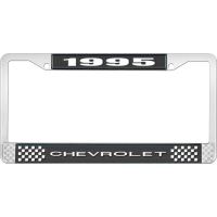 1995 CHEVROLET BLACK AND CHROME LICENSE PLATE FRAME WITH WHI