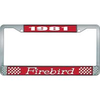 1981 FIREBIRD LICENSE PLATE FRAME - RED