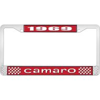 1969 CAMARO LICENSE PLATE FRAME STYLE 1 RED