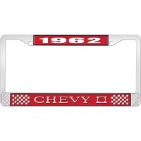 1962 CHEVY II LICENSE PLATE FRAME RED
