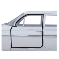 Door weatherstrip front with clips